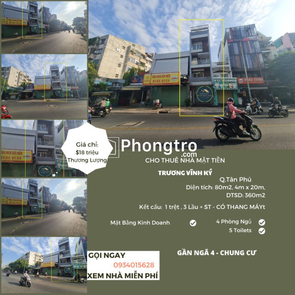 Cho thuê nhà 2 mặt tiền nguyễn sơn 42m2, 2 lầu, 30 triệu - gần chợ