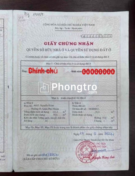 Gia đình tôi cần bán nhà 469/9 nguyễn kiệm , p9 , quận phú nhuận