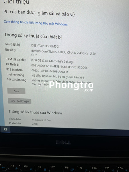 Laptop dell latitude 5480 i5 6300u/8gb/256gb/14" - giá chỉ 4,500,000 đ