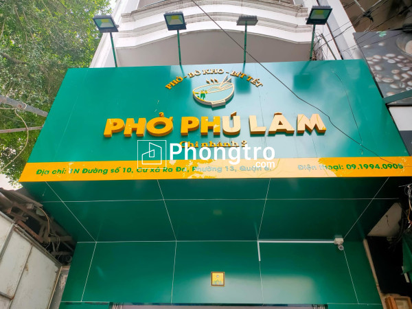 Sang nhượng quán phở có vỉa hè  địa chỉ n1, đường số 10, cư xá ra đa, phường 13, quận 6